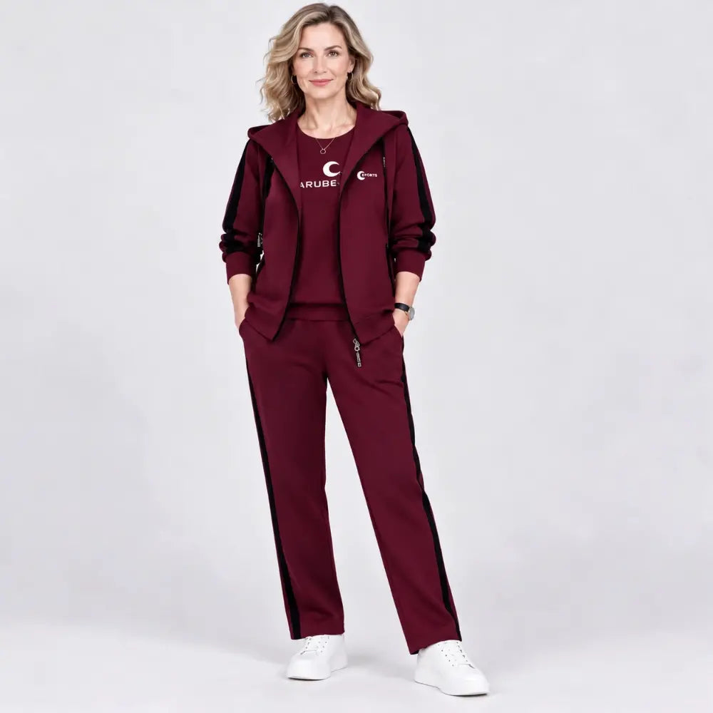 【M-4XL】Set gratuit din 3 piese 2026 – hanorac cu glugă pentru toamnă/iarnă, croială lejeră, stil sport, mărimi mari, pentru mămici