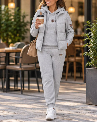 【M-4XL】💟💞Set casual nou din trei piese, din 2026 (vestă + top + pantaloni)