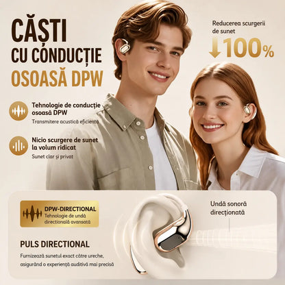 🔋Căști Bluetooth wireless cu design open-ear, cârlig pentru ureche și conducție osoasă🎙️🎧
