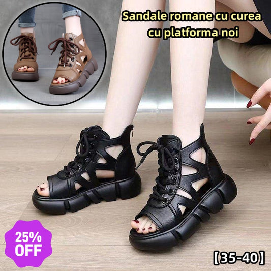 🔥Reducere de sfârșit de sezon💕【35-40】Pantofi casual cu talpă groasă, sandale la modă, nouă colecție 2025