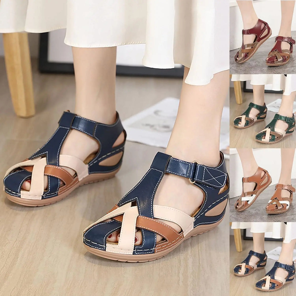 ✨🩰【Promoție de sezon】【Mărimi 35-43】Sandale romane confortabile pentru femei, din piele moale
