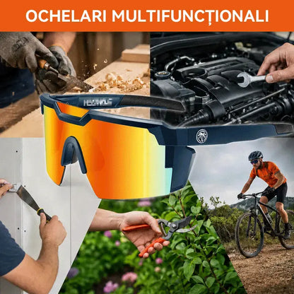 Ochelari de Protecție Multipurpose pentru Muncă și Sport – Anti-Praf, Anti-Vânt și Protecție UV400 pentru Lucrări de Tâmplărie, Bricolaj, Service Auto, Grădinărit și Ciclism