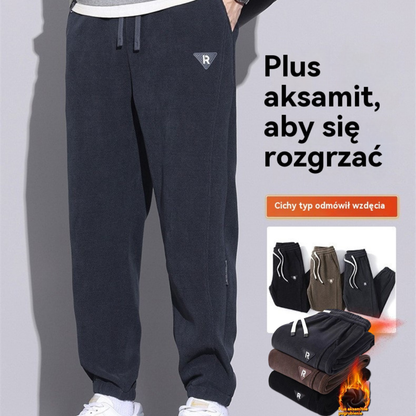 🔥【Kup 1, otrzymaj 1 gratis】🔥【M-5XL】🖤Nowe zimowe spodnie męskie, plus aksamit i gruby sztruks, ciepłe i wygodne casual męskie