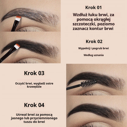 ⏳ Ostatni dzień, kup 1, otrzymaj 1 gratis ⭐ Długotrwały, wodoodporny, nierozmazujący się żel/krem do brwi w płynie (ze szczoteczką do brwi)