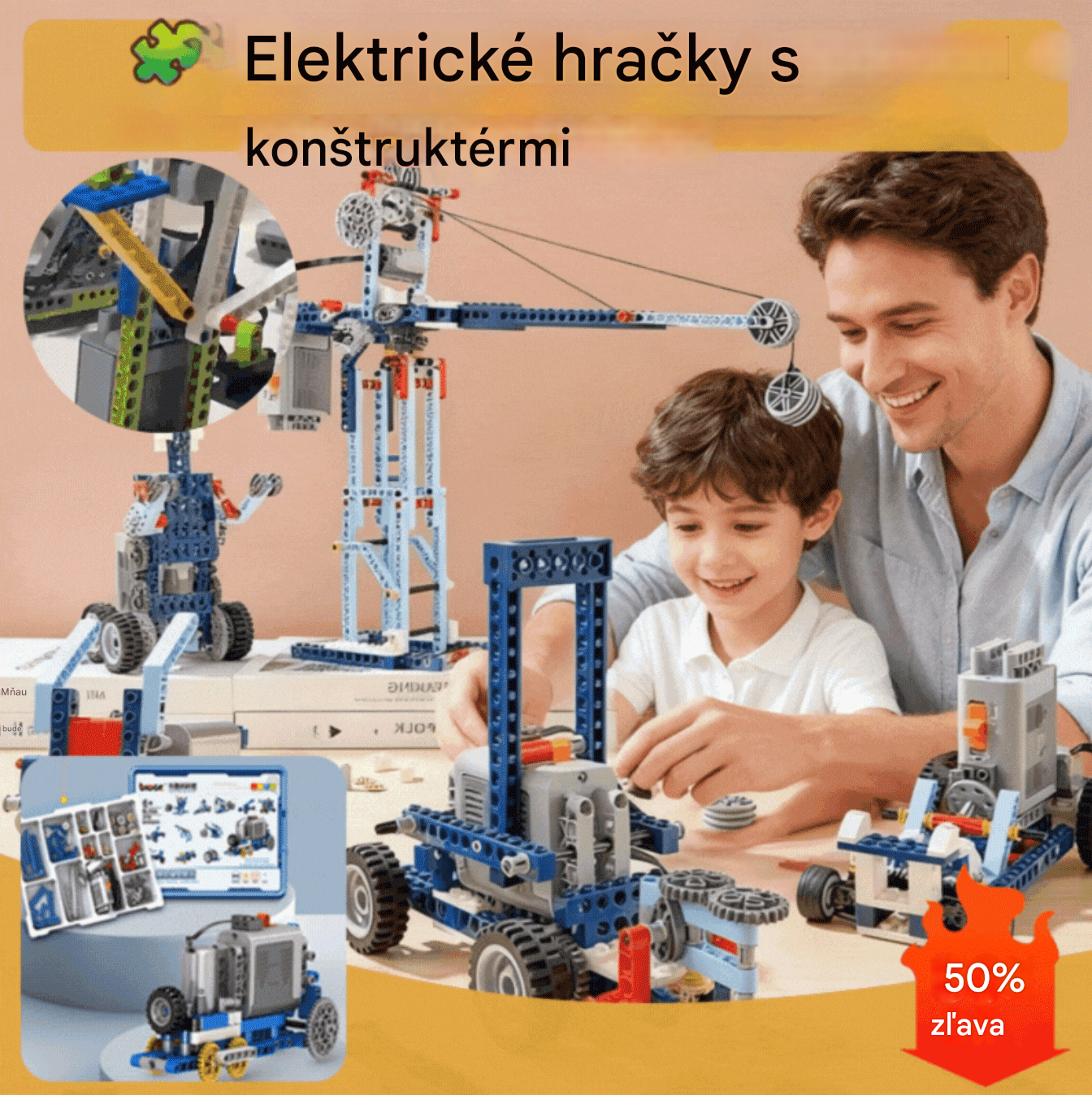【Priame zľavy 50 %】Elektrické stavebné hračky